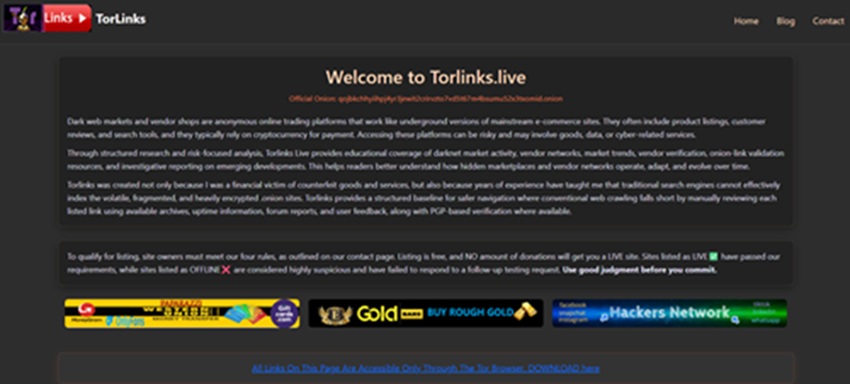 Dark web directories and onion site navigation