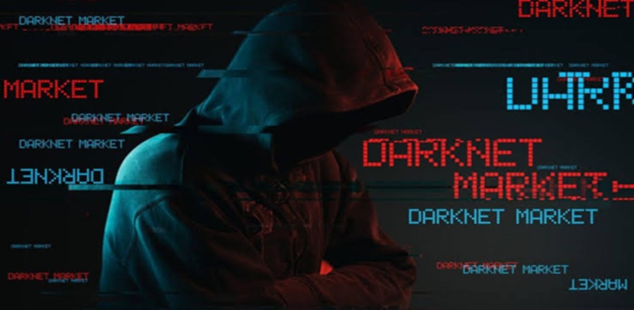 Illustration explaining darknet vendor shops and online marketplaces